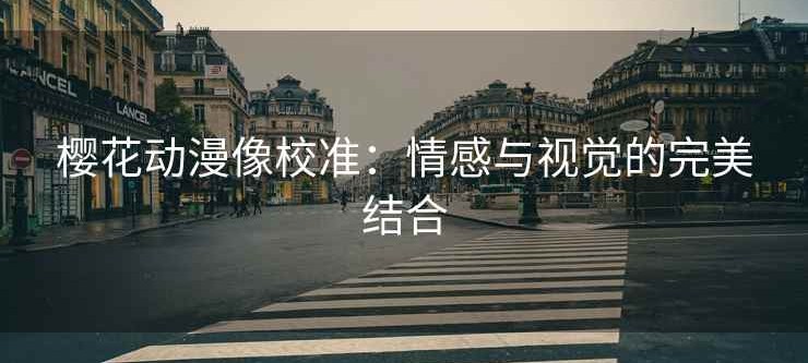樱花动漫像校准：情感与视觉的完美结合