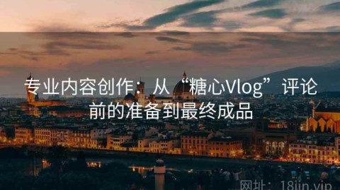专业内容创作：从“糖心Vlog”评论前的准备到最终成品